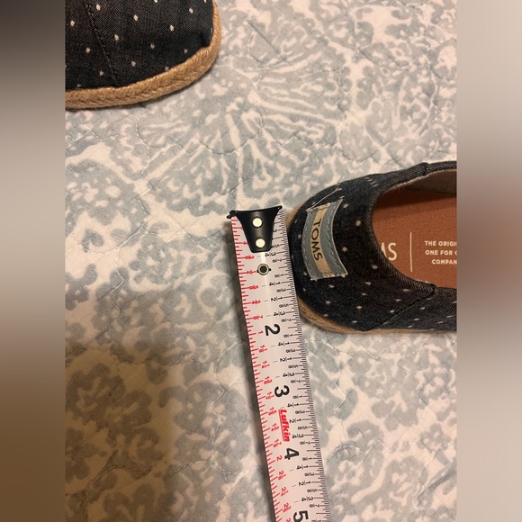 NWOT TOMS alpagarta chambray polka dot size 8 women’s rope style sole - Picture 10 of 10